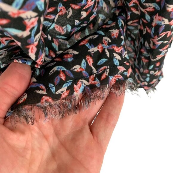 Elan Women's S Small A-Line Babydoll Mini Dress Floral Print Raw Hem Adjustable - Picture 7 of 10